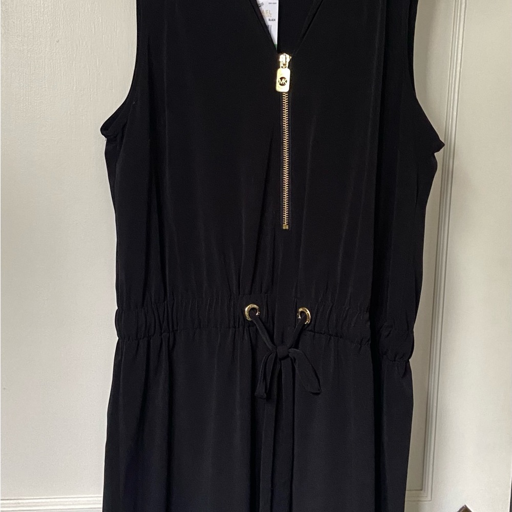 Michael Kors Black Dress with Gold Accents
